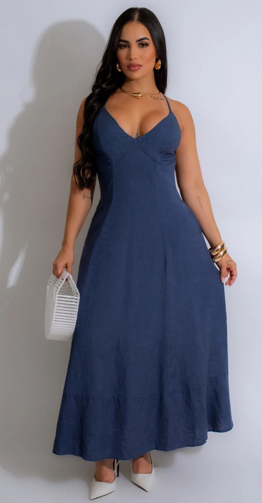 Navy Blue Maxi Dress