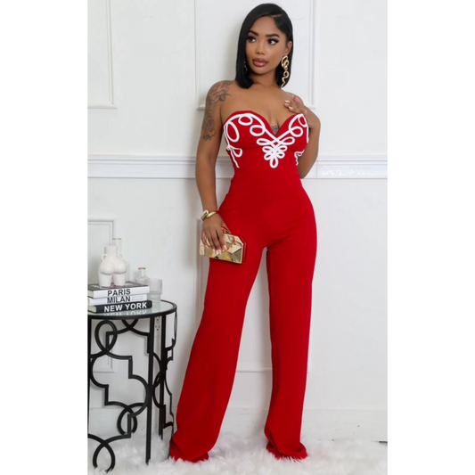 Valentine Red Goddess Jumpsuit